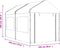 vidaXL - Prieel - met - dak - 4,46x2,28x2,69 - m - polyetheen - wit
