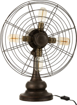 J-Line lamp Ventilator - metaal - bruin