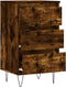 vidaXL - Dressoir - 40x35x70 - cm - bewerkt - hout - gerookt - eikenkleurig