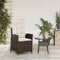 vidaXL - Tuinstoel - verstelbaar - met - kussens - poly - rattan - bruin