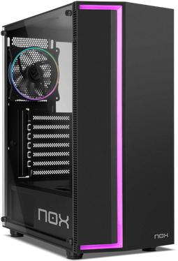 Nox NXINFTYGAMMA - ATX Midi-Tower - Gehard glas - Zwart