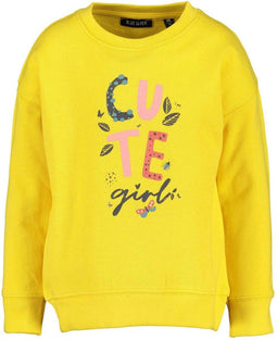 Blue Seven - meisjes sweatshirt - Met pailletten - Kleur blauw - Maat 98