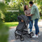 tectake® Mats - 2-in-1 Kinderwagen - Voetenzak Regenhoes Flessenhouder - Antraciet