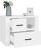 vidaXL - Nachtkastje - 60x36x45 - cm - bewerkt - hout - wit