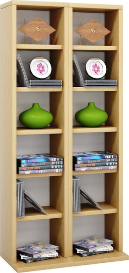 VCM Houten CD DVD-standaard Plankkast Opbergstandaard Milano Houten CD DVD-standaard Plankkast Opbergstandaard Milano