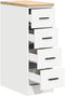 vidaXL - Garagekast - 30x51x85 - cm - massief - grenenhout - wit