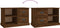 vidaXL - Tv-meubel - 73x35,5x47,5 - cm - bewerkt - hout - bruin - eikenkleur