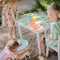Viking Toys Ecoline - Eetset - 24-Delige Set van Borden Kommen Bekers Lepels Messen en Vorken - Blauw Geel Oranje Groen