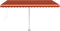 vidaXL - Luifel - vrijstaand - handmatig - uittrekbaar - 450x350 - cm - oranje - bruin