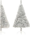 vidaXL - Kunstkerstboom - half - met - standaard - 150 - cm - PET - zilverkleurig