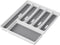 ProPlus Bestekbak - Bestekla voor Caravan - 40.5 x 32.5 x 4.5 cm - Bestekhouder - Bestekbakken - Keuken Organizer - Antislip - 6 vakken - Kunststof - Wit/grijs