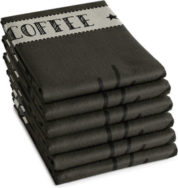 DDDDD Hello Coffee - Theedoek - 60x65 cm - Set van 6 - Army