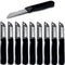 Solingen Schilmesje - RVS Glad - Robuust Handvat 16 cm Zwart (10 stuks)