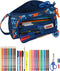 Schooletui met Accessoires Hot Wheels Speed club Oranje (20 x 11 x 8.5 cm) (32 Onderdelen)
