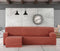 Hoes voor chaise longue met korte armleuning links Eysa TROYA Oranje 170 x 110 x 310 cm