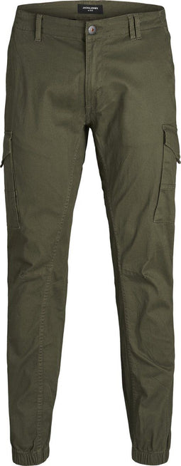 JACK&JONES PLUS JPSTPAUL JJFLAKE CARGO BROEK - Gulp met rits - Normale rise - Olijf (W42 X L32)