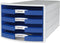 HAN ladekast - IMPULS - 4 lades - grijs/blauw - HA-1013-14