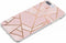 Design Backcover iPhone 8 Plus / 7 Plus hoesje - Grafisch Roze / Koper