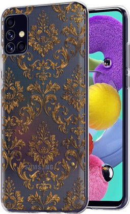 iMoshion Hoesje Geschikt voor Samsung Galaxy A51 Hoesje Siliconen - iMoshion Design hoesje - Goud / Transparant / Ornamental de Luxe