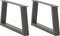 vidaXL - Eettafelpoten - 2 - st - V-vormig - 60x(30-31,3) - cm - staal - antraciet