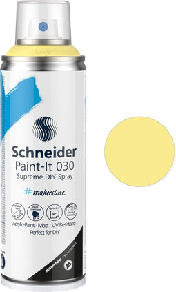 Schneider spuitbus verf - Paint-it 030 - DIY spuitverf - acrylverf - 200ml - licht geel - S-ML03050062