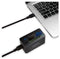 LogiLink USB 3.0 hub - Hub met kaartlezer - 3x USB 3.2 (Gen1, 5Gb/s) - Zwart