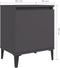 vidaXL - Nachtkastje - met - metalen - poten - 40x30x50 - cm - grijs