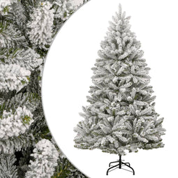 vidaXL - Kunstkerstboom - met - scharnieren - en - sneeuw - 210 - cm