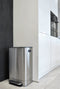 DESQ® Prullenbak 40 liter - Pedaalemmer - RVS - Binnenemmer - Geurfilter - Softclose - Dutch Design - Zilver Metallic