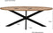 Livingfurn - Eetkamertafel Jesper Oval 240 cm - Mangohout / Gecoat Staal