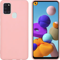 iMoshion Hoesje Geschikt voor Samsung Galaxy A21s Hoesje Siliconen - iMoshion Color Backcover - Roze