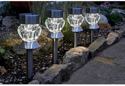 Crystal Glass -tag of zonnelamp, set van 4