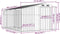 vidaXL - Tuinschuur - 277x365,5x179 - cm - gegalvaniseerd - staal - bruin