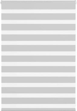 vidaXL - Zebra - rolgordijn - 110x100 - cm - stofbreedte - 105,9 - cm - lichtgrijs