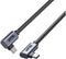 Unitek C14147ABK01-1M - USB-C Kabel - PD 100W 90°/90° - Zwart