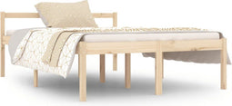 vidaXL - Seniorenbed - massief - grenenhout - 135x190 - cm