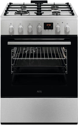 AEG CKB64415BM - Gas-elektrisch fornuis - Multifunctionele oven 60 cm - Energieklasse A