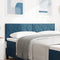 vidaXL - Hoofdbord - met - Diamant - Blokken - in - Donkerblauw - - - 140 - cm - Fluweel
