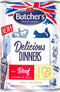 BUTCHER'S Delicious Dinners Stukjes rundvlees in gelei - nat kattenvoer - 24 x 400g