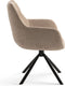 Furnihaus Olivia - Draaibare Eetkamerstoel - Armleuning 360° draaifunctie - Taupe