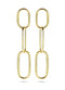 Casa Jewelry Oval Office - Oorhangers - Goud verguld zilver met 3 schakels 7 cm