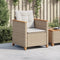 vidaXL - Tuinstoel - met - kussens - poly - rattan - beige