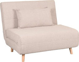 LABEL51 Single Slaapbank - Naturel - Stof - Single | Naturel Poot - -