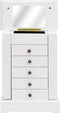 vidaXL - Sieradenkastje - met - spiegel - 25x13,5x34 - cm - MDF