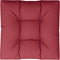 vidaXL - Palletkussen - 70x70x12 - cm - stof - wijnrood