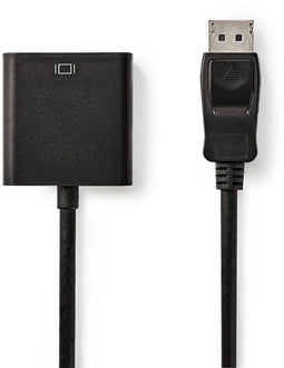Nedis CCGP37351BK02 - Adapterkabel DisplayPort naar VGA - 20cm - Zwart