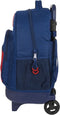 Schoolrugzak met Wielen Safta University Rood Marineblauw (33 x 45 x 22 cm)