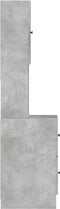 vidaXL - Keukenkast - 35x50x180 - cm - bewerkt - hout - betongrijs