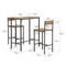 SoBuy OGT03-XL Bartafel - 3-delige set met 2 krukken - Houten composiet - Naturel