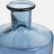 Mica Decorations Guan - Fles Vaas - H40 x Ø15 cm - Gerecycled Glas - Blauw
